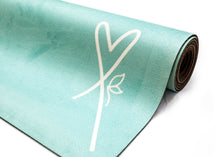 Load image into Gallery viewer, LUVe Yoga Microfibre Natural Yoga Mat - Aquamarine