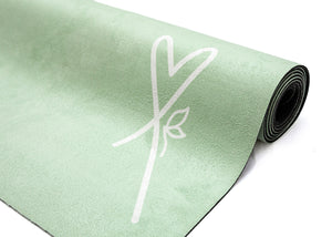 LUVe Yoga Microfibre Natural Yoga Mat - Nile Green