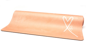 LUVe Yoga Microfibre Natural Yoga Mat - Apricot Ice